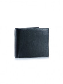Luxusní pánská peněženka UnoUnoUno černá s jemnou povrchovou texturou a volným otevíráním